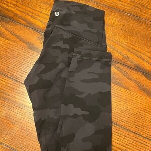 lululemon athletica  Black Camo Leggings wunder under